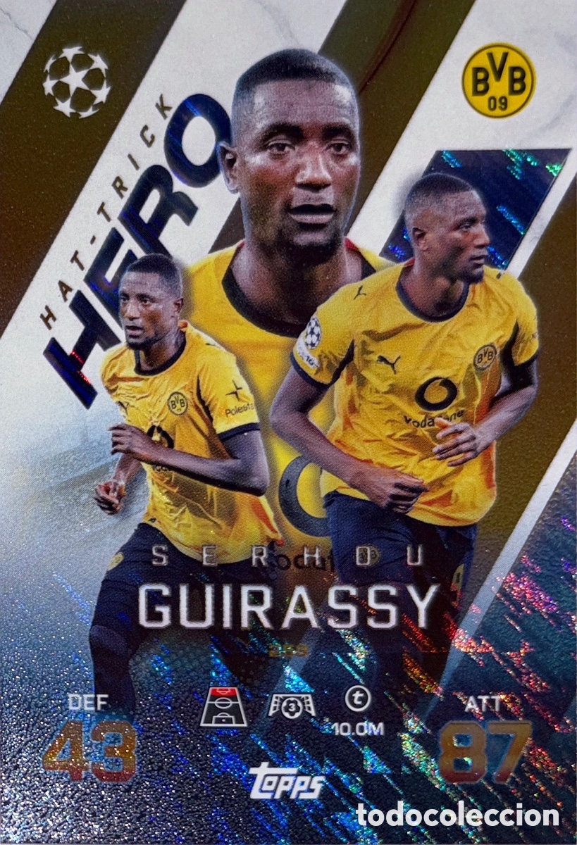 Cartes &agrave; collectionner de Football: 259.- Guirassy - Borussia Dortmund (Hat-Trick Hero) MATCH ATTAX EXTRA CHAMPIONS LEAGUE 2025/26