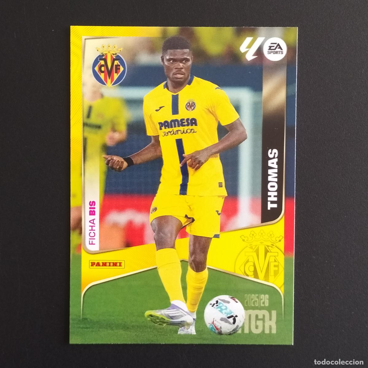Cromos de F&uacute;tbol: MGK 372 FICHA BIS THOMAS VILLARREAL CROMOS ALBUM MEGACRACKS LIGA FUTBOL 2025 2026 25 26