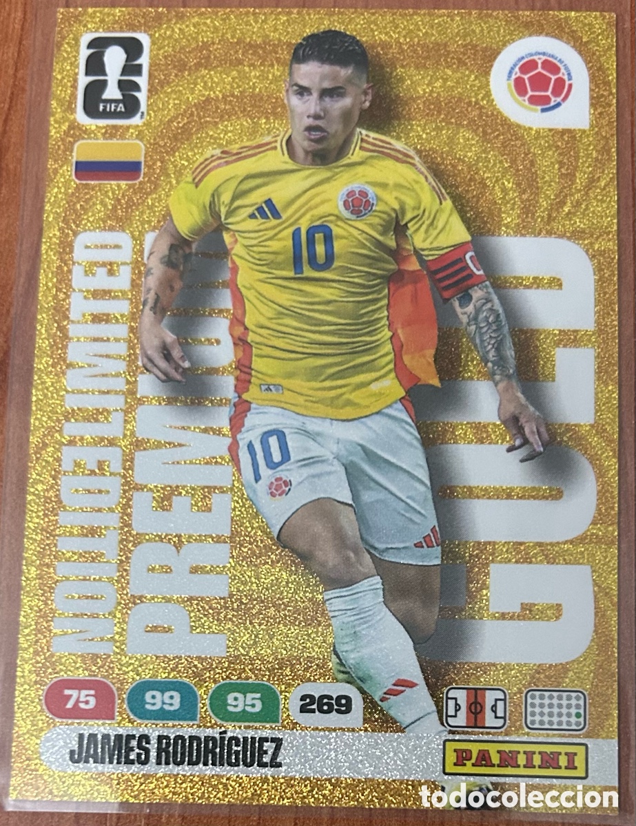 Cromos de F&uacute;tbol: Carta adrenalyn mundial 2026 limited edition premium gold
