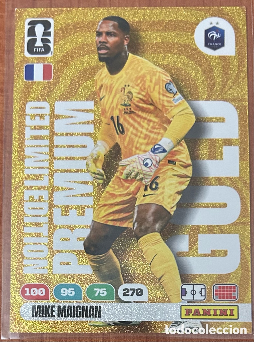 Cromos de F&uacute;tbol: Carta adrenalyn mundial 2026 limited edition premium gold