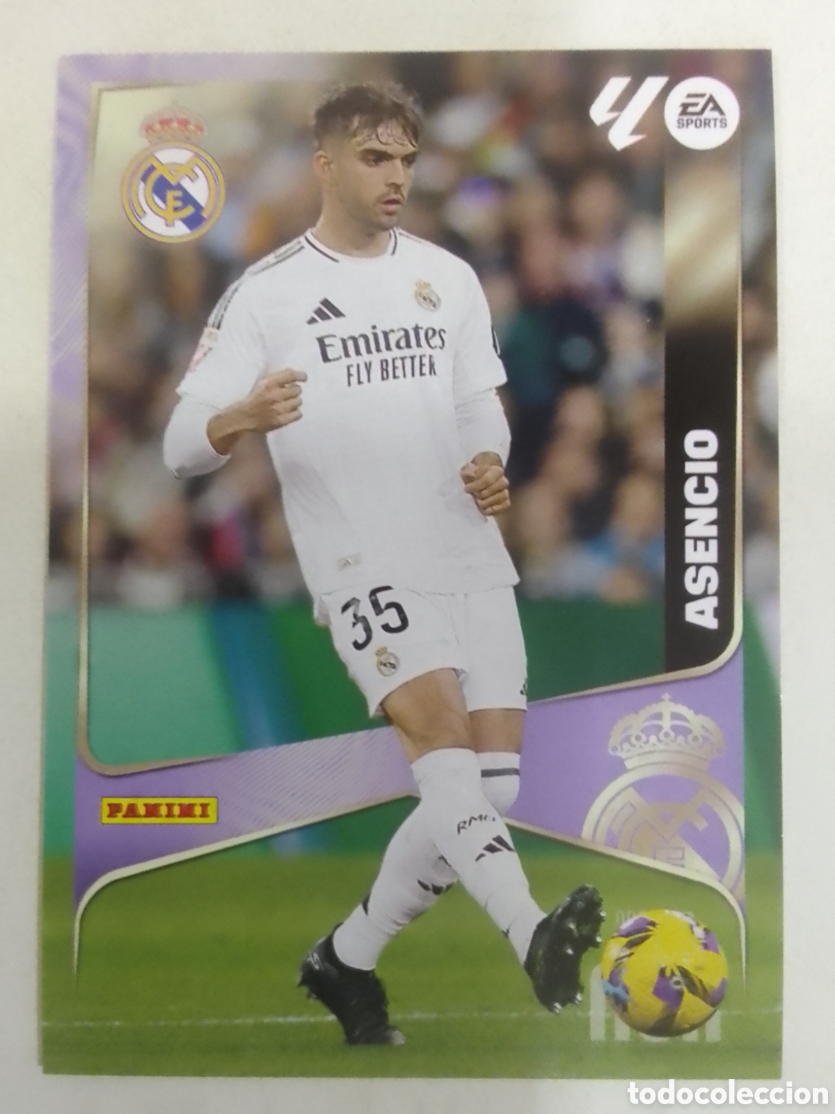 Cromos de F&uacute;tbol: Megacracks 2025/26 n&deg; 222 Asencio &bull; Real Madrid.