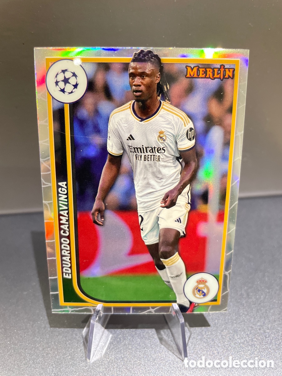 Cromos de F&uacute;tbol: Camavinga 108 Refractor Topps Merlin 2024 Real Madrid