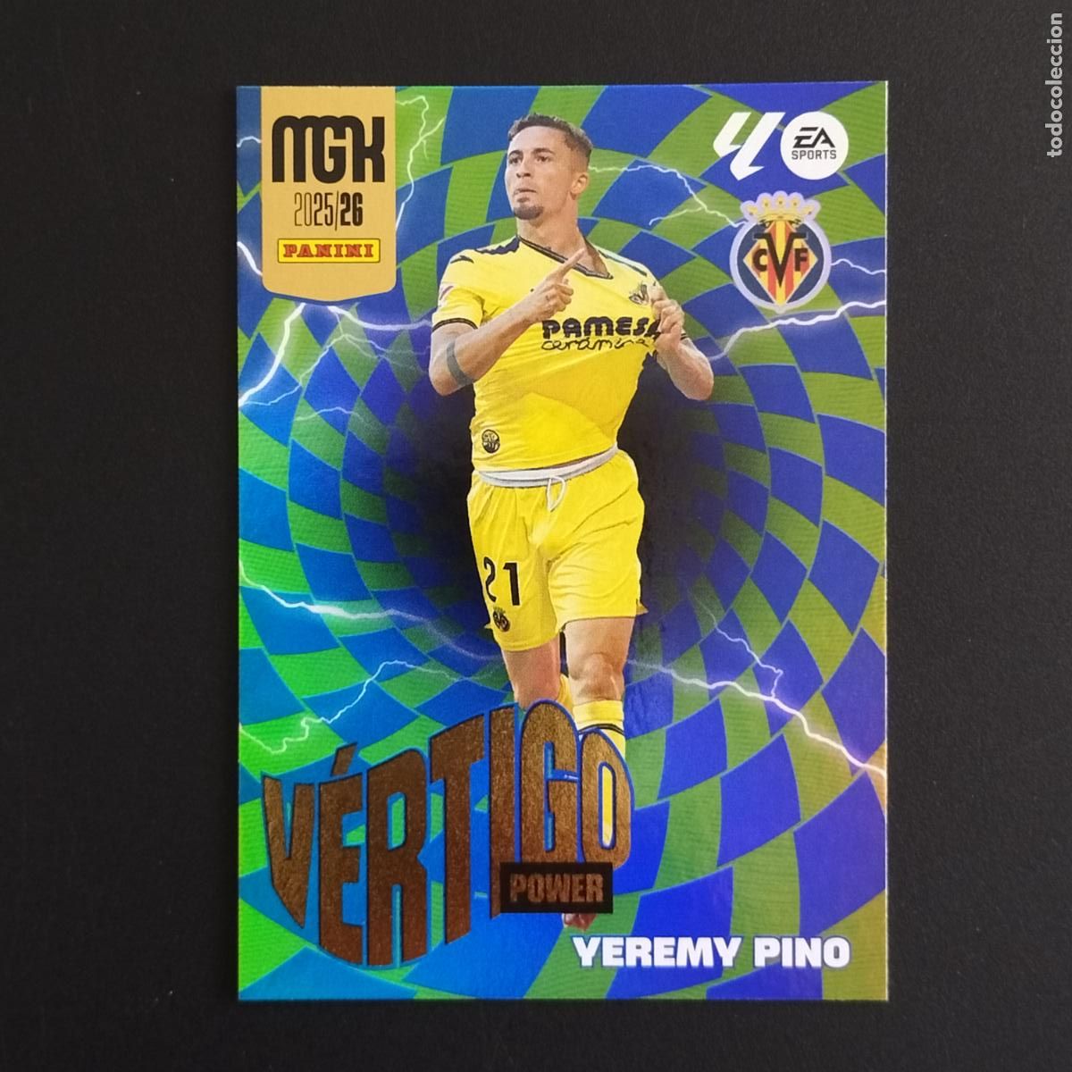 Football Stickers: MGK 387 YEREMI PINO VERTIGO POWER VILLARREAL CROMOS ALBUM MEGACRACKS LIGA FUTBOL 2025 2026 25 26