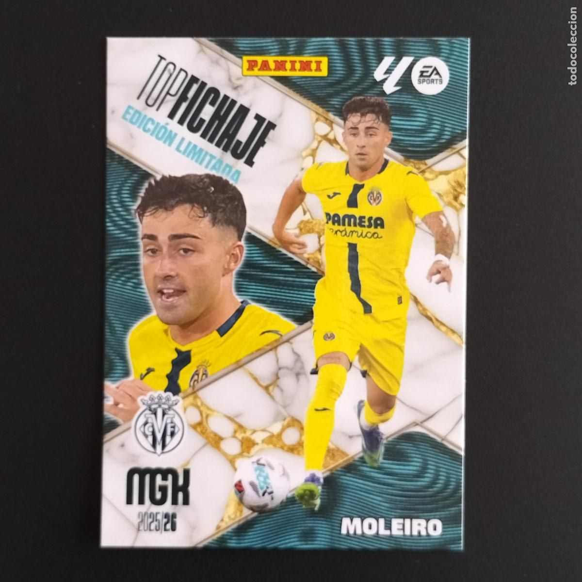 Cromos de F&uacute;tbol: MGK MOLEIRO EDICION LIMITADA TOP FICHAJE VILLARREAL CROMOS MEGACRACKS LIGA FUTBOL 2025 2026 25 26