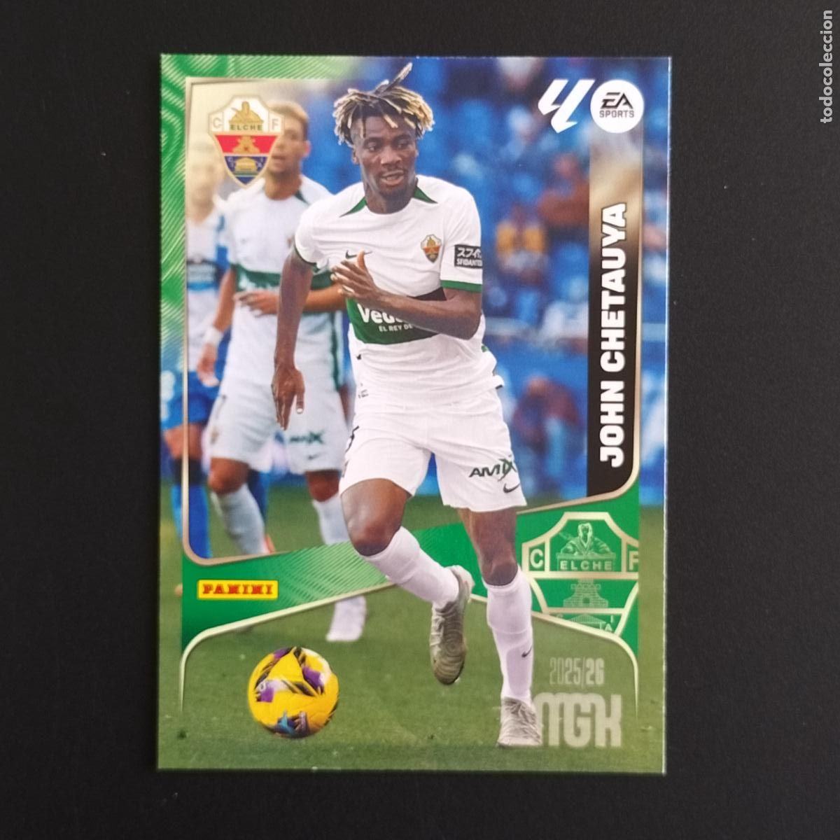 Cromos de F&uacute;tbol: MGK 133 JOHN CHETAUYA ELCHE CROMOS ALBUM MEGACRACKS LIGA FUTBOL 2025 2026 25 26