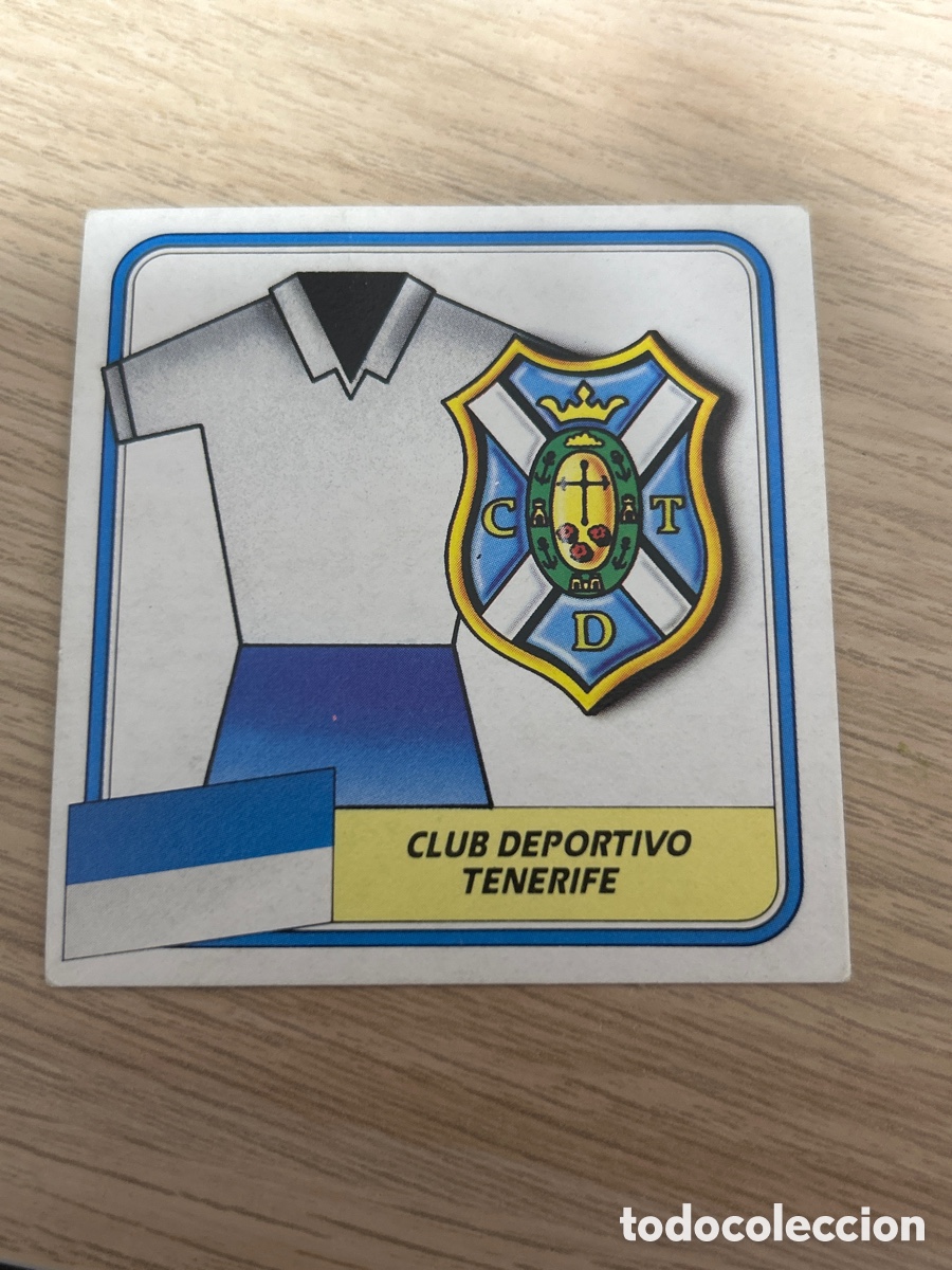 Cromos de F&uacute;tbol: UNIFORME Y ESCUDO TENERIFE LIGA ESTE 1989 1990 89 90 SIN PEGAR NUNCA PEGADO