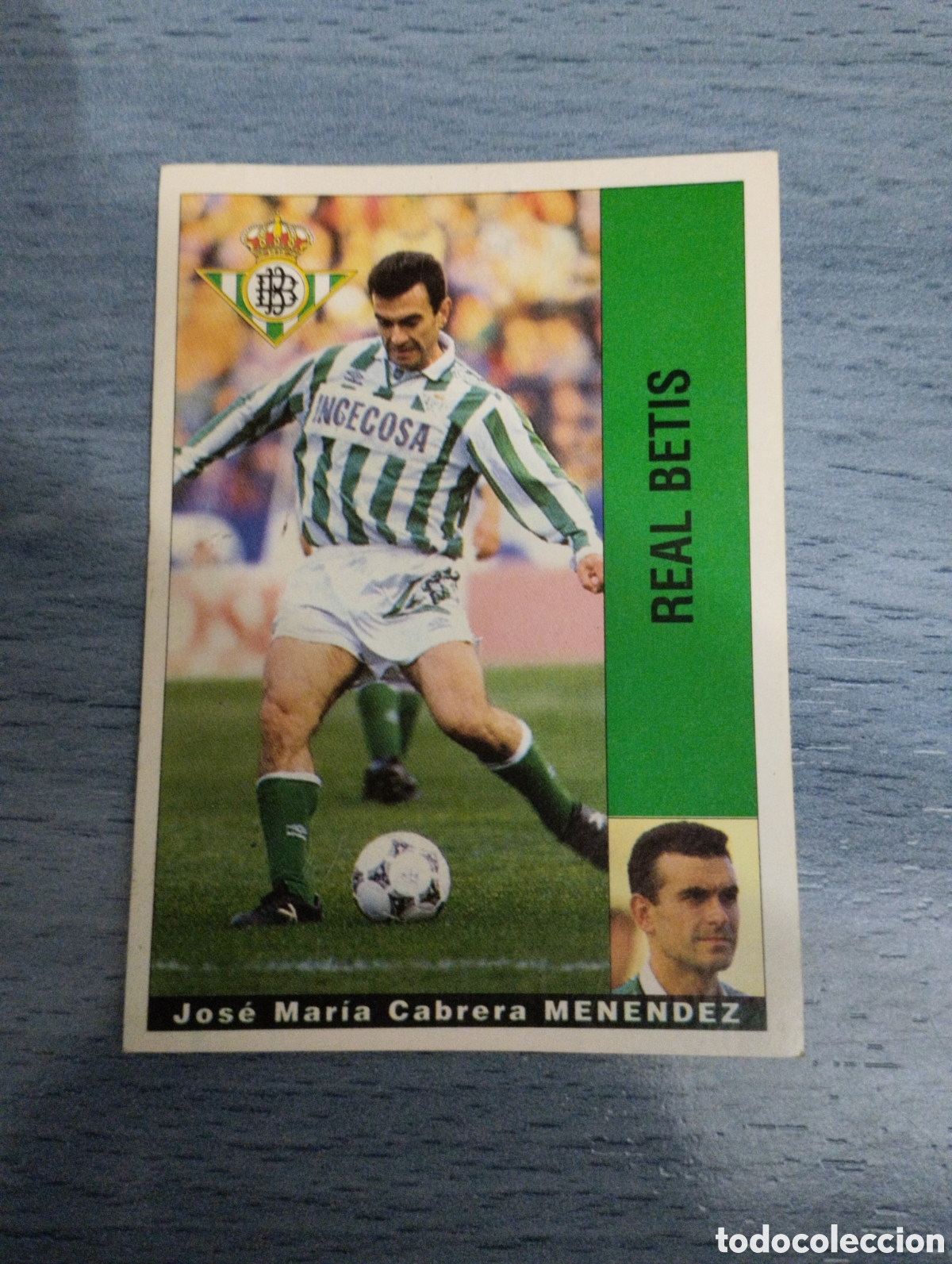 Cromos de F&uacute;tbol: Cromo Panini liga 95 96 Men&eacute;ndez Betis sin pegar