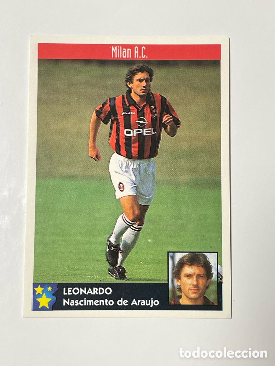 Cromos de F&uacute;tbol: Leonardo AC Milan Panini Los mejores equipos de Europa 1997/98 #166