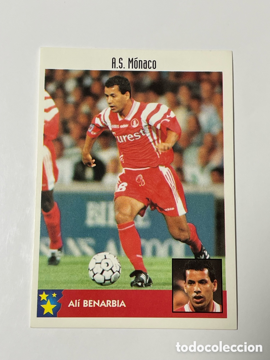 Cromos de F&uacute;tbol: Al&iacute; Benarbia M&oacute;naco Panini Los mejores equipos de Europa 1997/98 #174