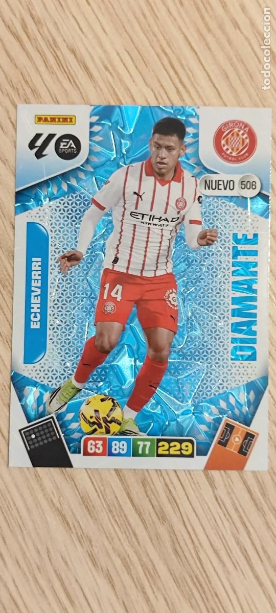 Cromos de F&uacute;tbol: ADRENALYN XL LA LIGA 25/26 CARD DIAMANTE ECHEVERRI GIRONA # 506 PANINI
