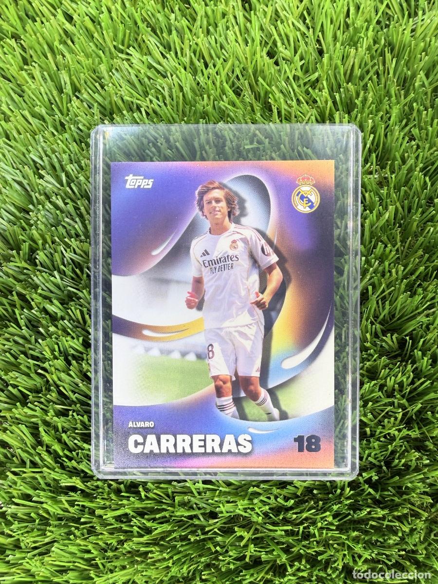 Figurine di Calcio: N&ordm; 28 &Aacute;lvaro Carreras Futuro Real Madrid CF Topps Los Blancos 25 26