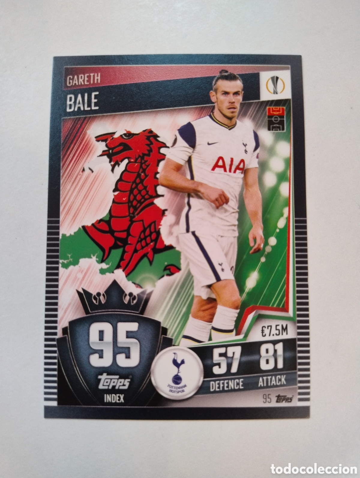Cromos de F&uacute;tbol: 95 - Bale - Tottenham - Topps Match Attax 101 2020 - 2021