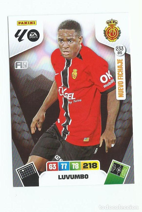 Cromos de F&uacute;tbol: ADRENALYN 2025/2026 233 BIS LUVUMBO MALLORCA , NUEVO PERFECTO