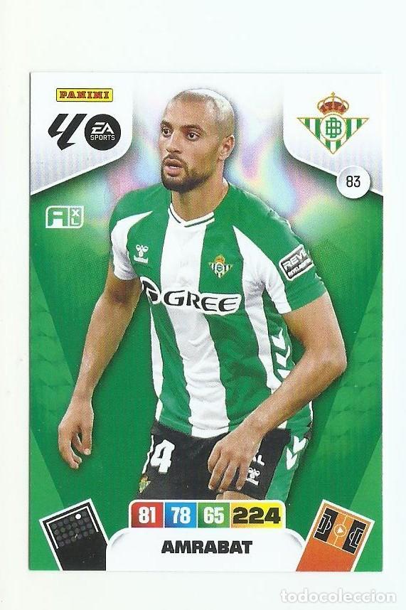 Cromos de F&uacute;tbol: ADRENALYN 2025/2026 83 AMRABAT BETIS NUEVO PERFECTO