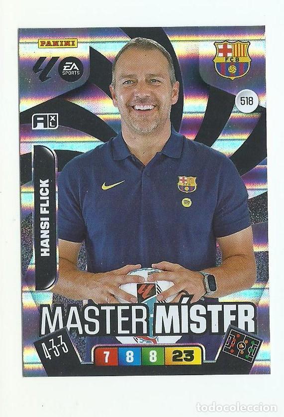 Cromos de F&uacute;tbol: ADRENALYN 2025/2026 518 FLICK BARCELONA MASTER MISTER , NUEVO PERFECTO