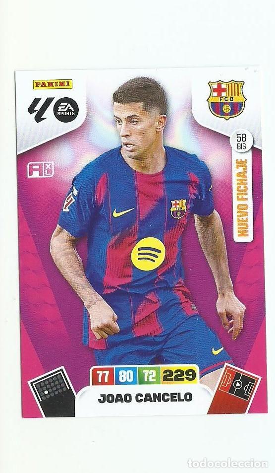 Cromos de F&uacute;tbol: ADRENALYN 2025/2026 58 BIS CANCELO BARCELONA , NUEVO PERFECTO