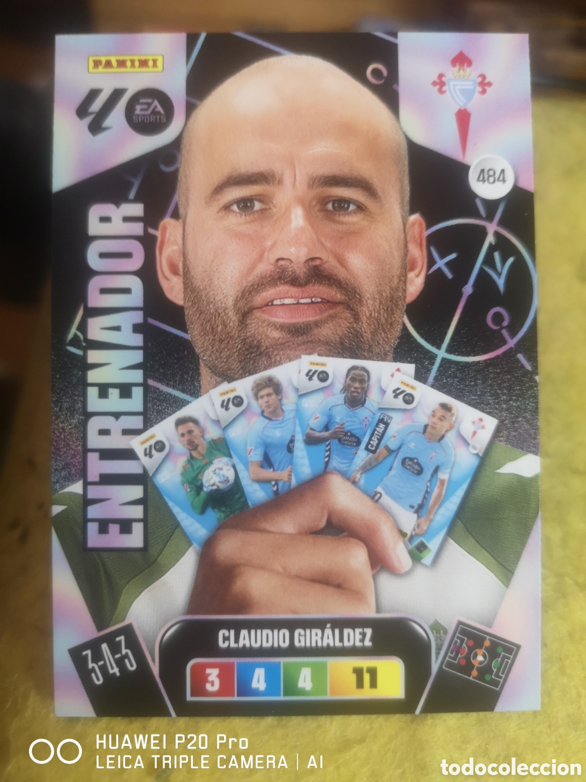 Cromos de F&uacute;tbol: ADRENALYN 2025 2026 CLAUDIO GIRALDEZ ENTRENADOR 484 - REAL CLUB CELTA