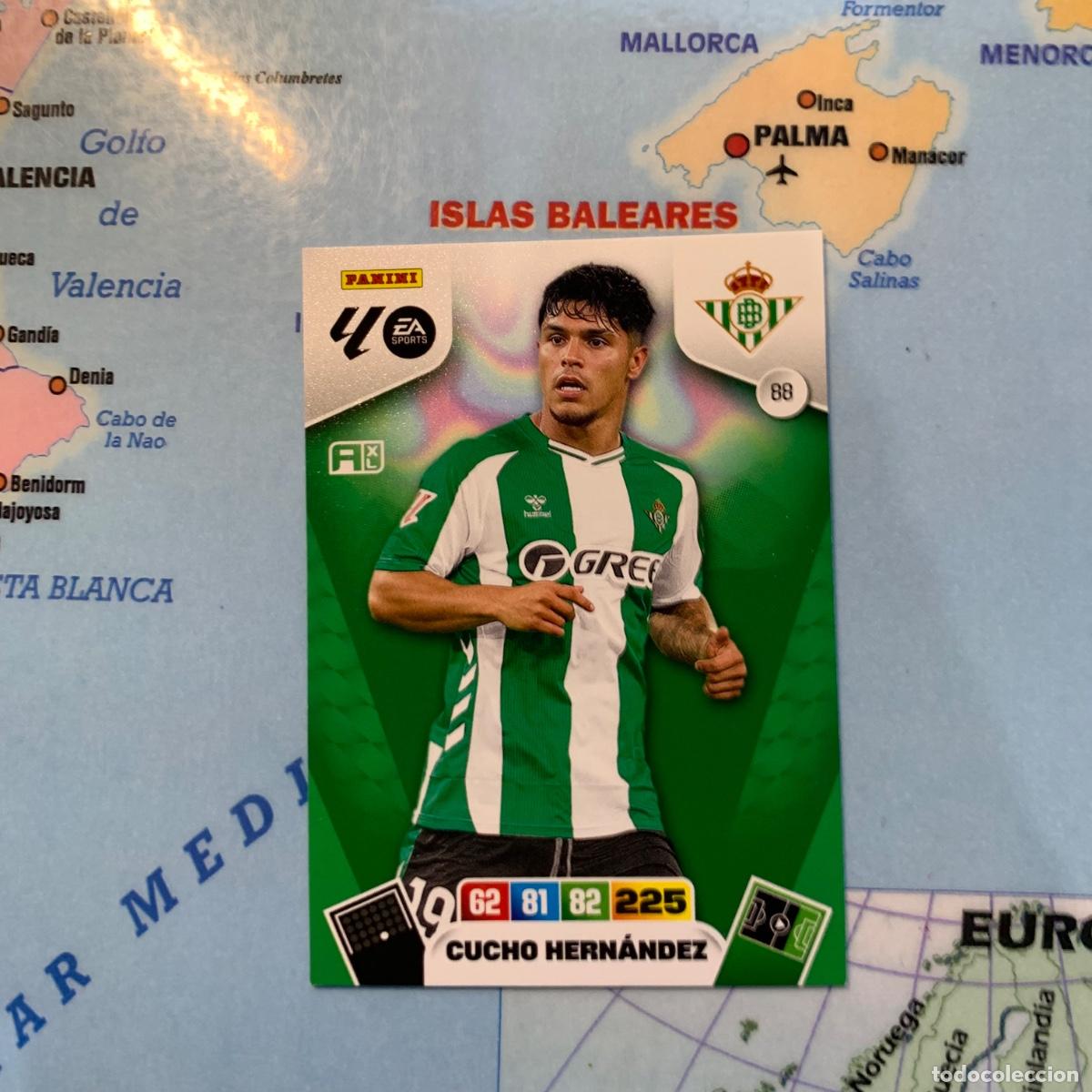 Figurine di Calcio: Cucho Hern&aacute;ndez n&uacute;mero 88 del Betis cromo adrenalyn XL 25-26 2025-2026