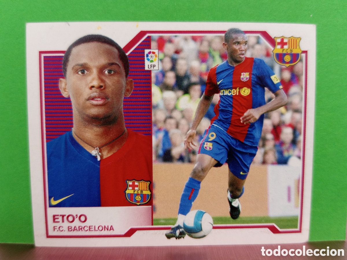 Figurine di Calcio: ❇️ CROMO ⚽ ETO'O BARCELONA 07 08 2007 2008 LIGA ESTE SIN PEGAR ❇️