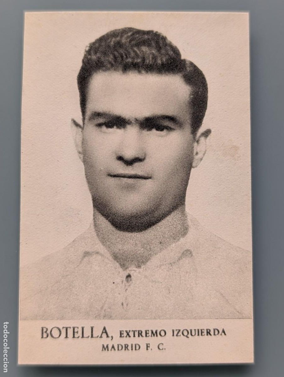 Cromos de F&uacute;tbol: CROMO IMPOSIBLE CASI NUEVO NMINT BOTELLA REAL MADRID FOTOS DEPORTIVAS FHER 1942 1943 42/43 FUTBOL