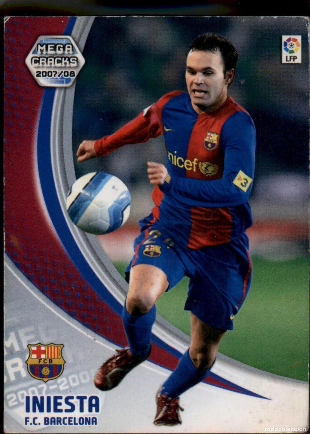 Cromos de F&uacute;tbol: Iniesta N&ordm; 67 Bar&ccedil;a (Barcelona) Megacracks Liga BBVA 2007 2008 Panini 07 08