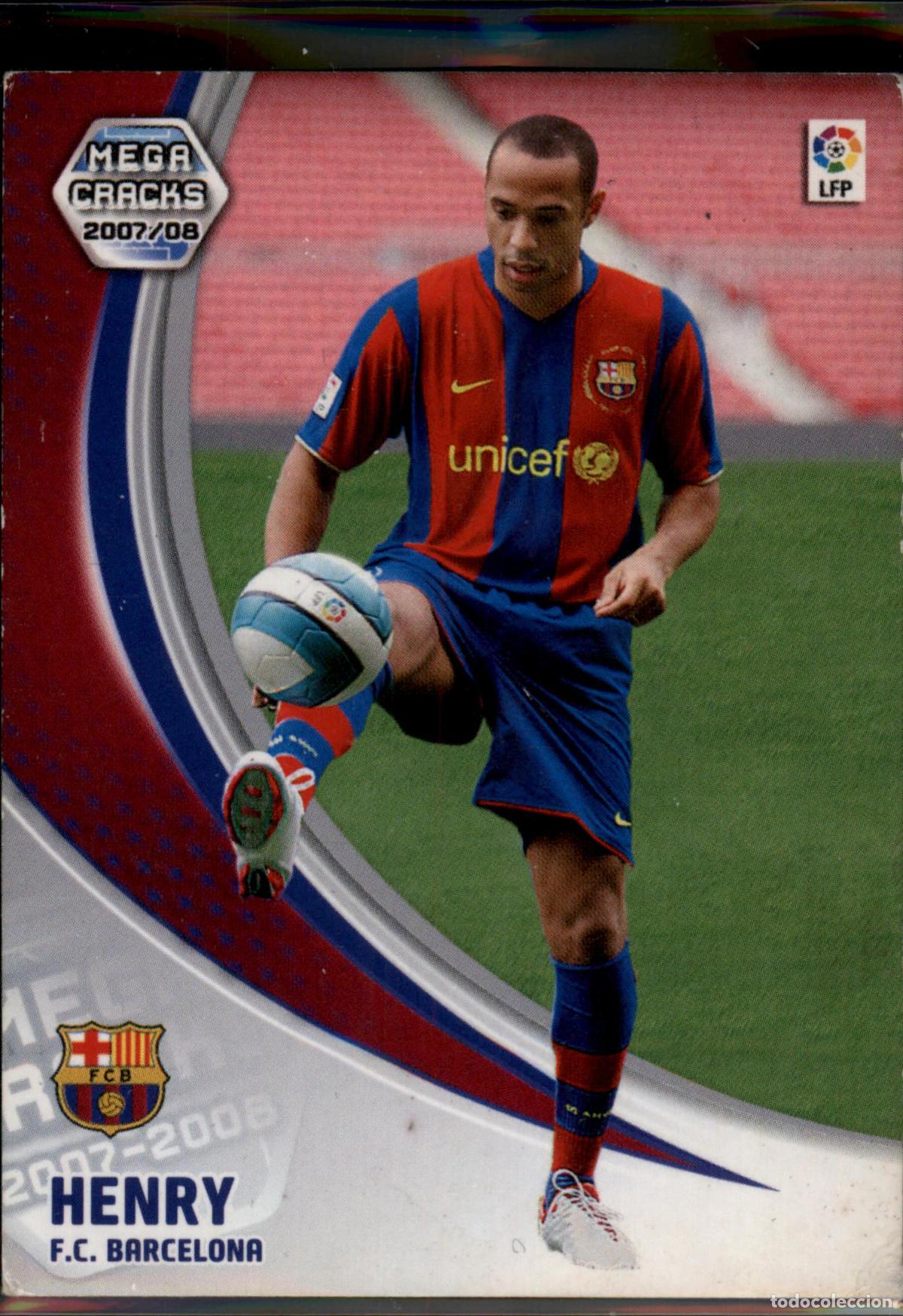Cromos de F&uacute;tbol: Henry N&ordm; 68 Bar&ccedil;a (Barcelona) Megacracks Liga BBVA 2007 2008 Panini 07 08