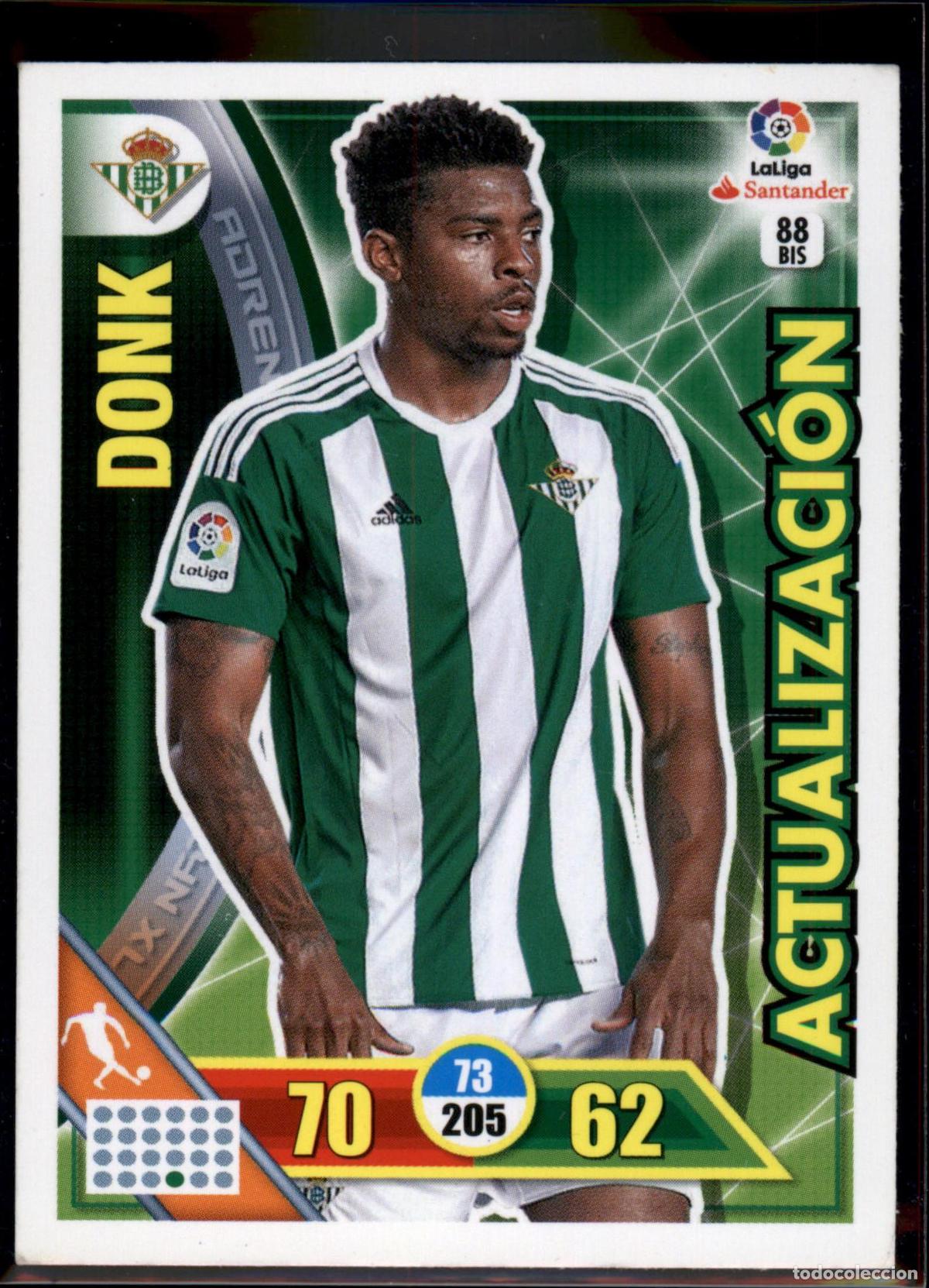 Cromos de F&uacute;tbol: Donk Actualizaci&oacute;n N&ordm; 88 Bis Real Betis LaLiga Santander Adrenalyn XL 2018 2019 Panini 18 19