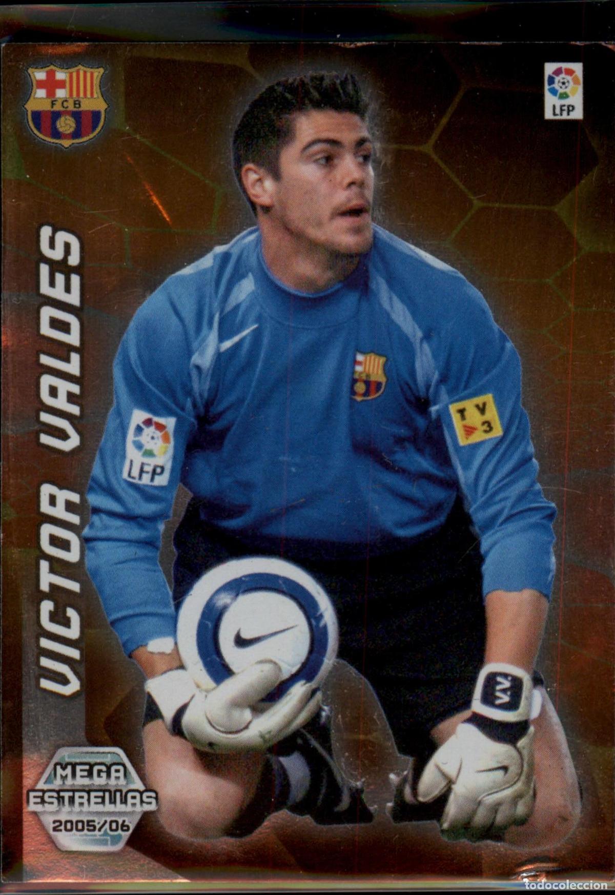 Cromos de F&uacute;tbol: V&iacute;ctor Vald&eacute;s Mega Estrellas N&ordm; 363 Bar&ccedil;a (Barcelona) Megacracks Liga BBVA 2006 2007 Panini 06 07