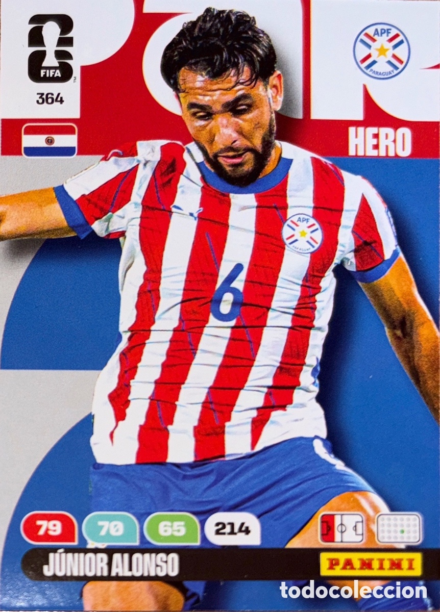 Cromos de Futebol: 364.- J&Uacute;NIOR ALONSO (PARAGUAY) ADRENALYN XL MUNDIAL 2026 (PANINI)
