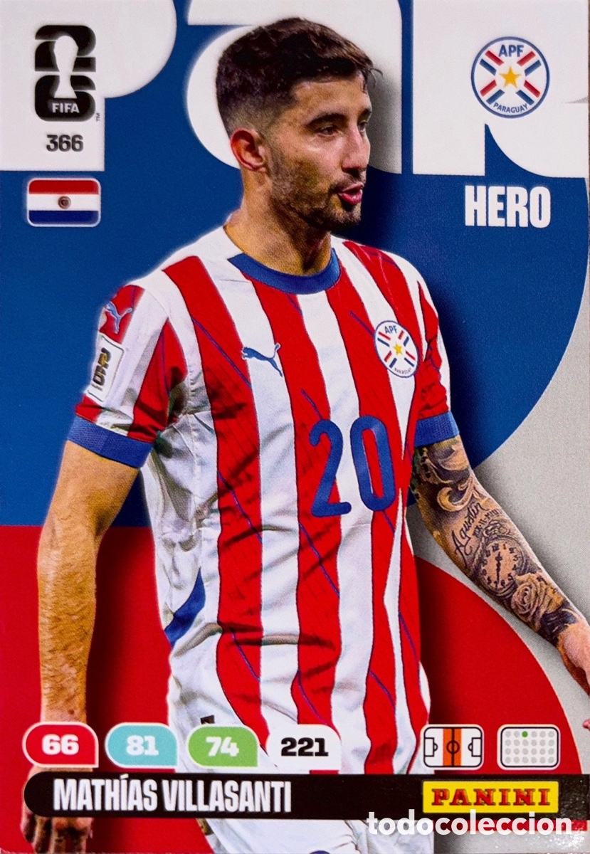 Cromos de Futebol: 366.- MATH&Iacute;AS VILLASANTI (PARAGUAY) ADRENALYN XL MUNDIAL 2026 (PANINI)