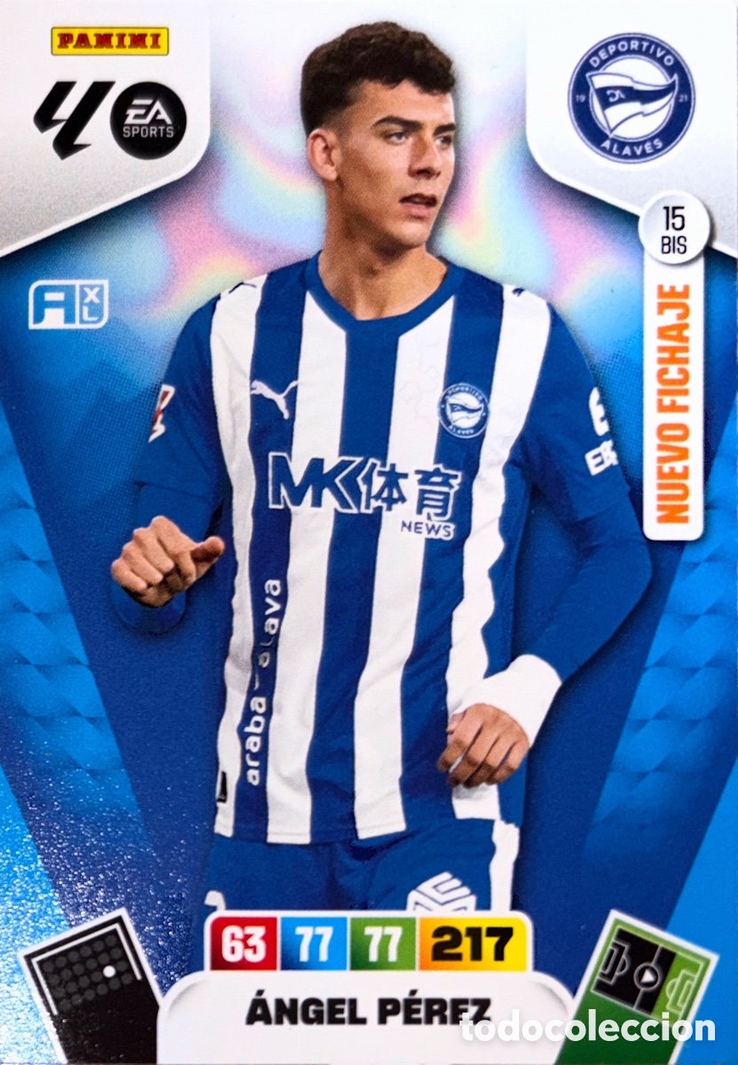 Cromos de Futebol: 15 BIS &Aacute;ngel P&eacute;rez (ALAVES) ADRENALYN XL LIGA 2025/26 (PANINI)