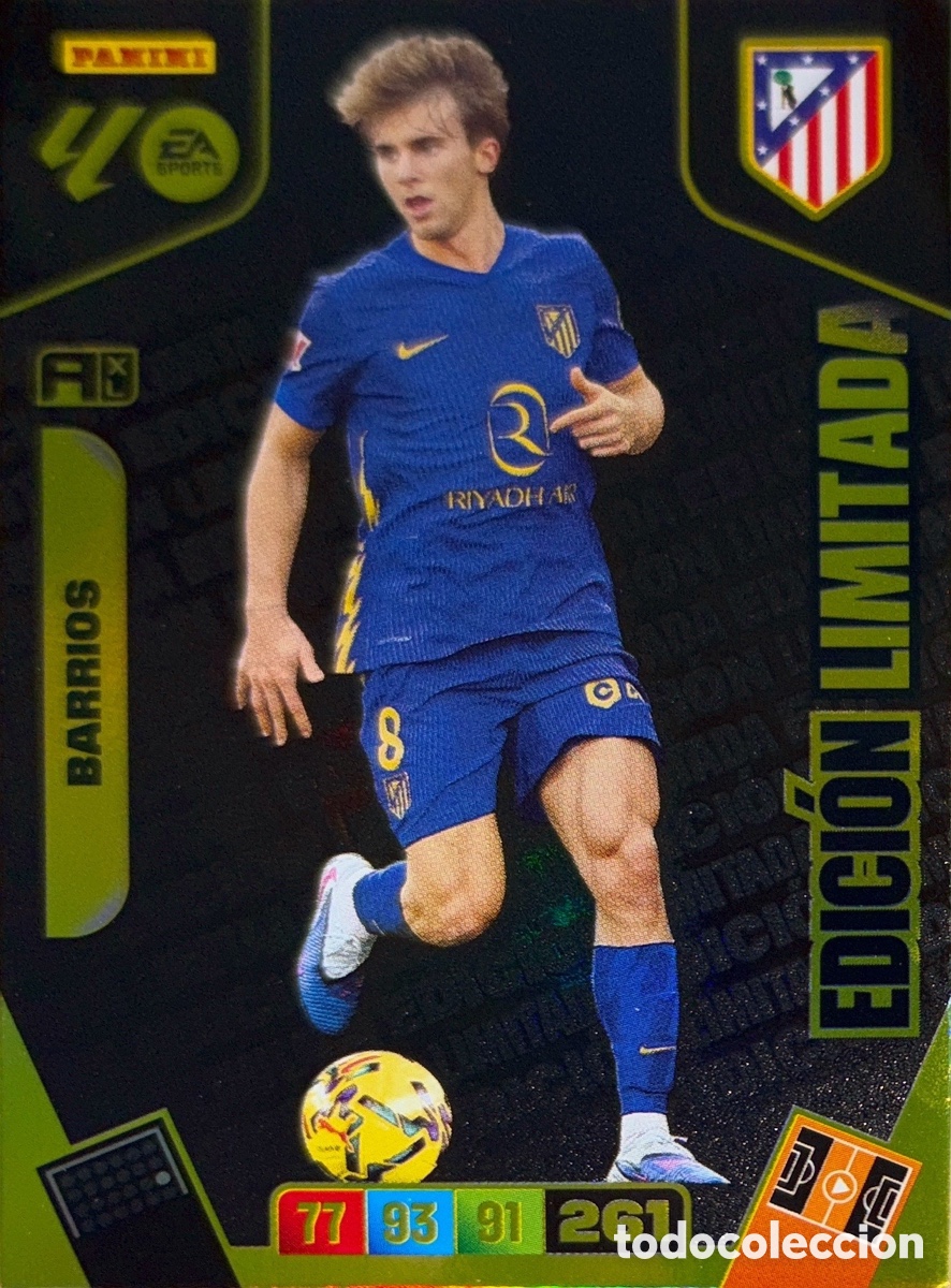 Cromos de F&uacute;tbol: BARRIOS -EDICION LIMITADA- (Atl&eacute;tico de Madrid) ADRENALYN XL LIGA 2025/26 (PANINI)
