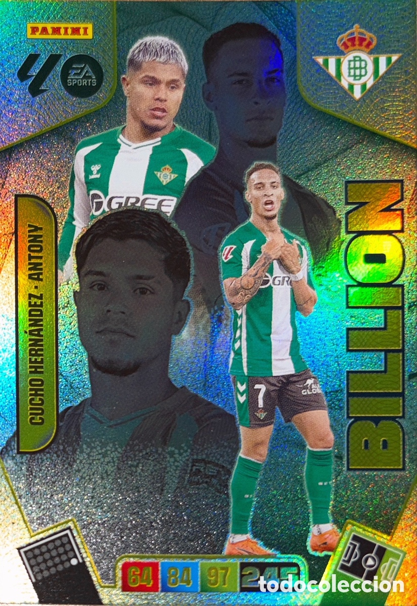 Cromos de F&uacute;tbol: CUCHO HERNADEZ - ANTONY-EDICION LIMITADA BILLION- (R. BETIS) ADRENALYN XL LIGA 2025/26 (PANINI)