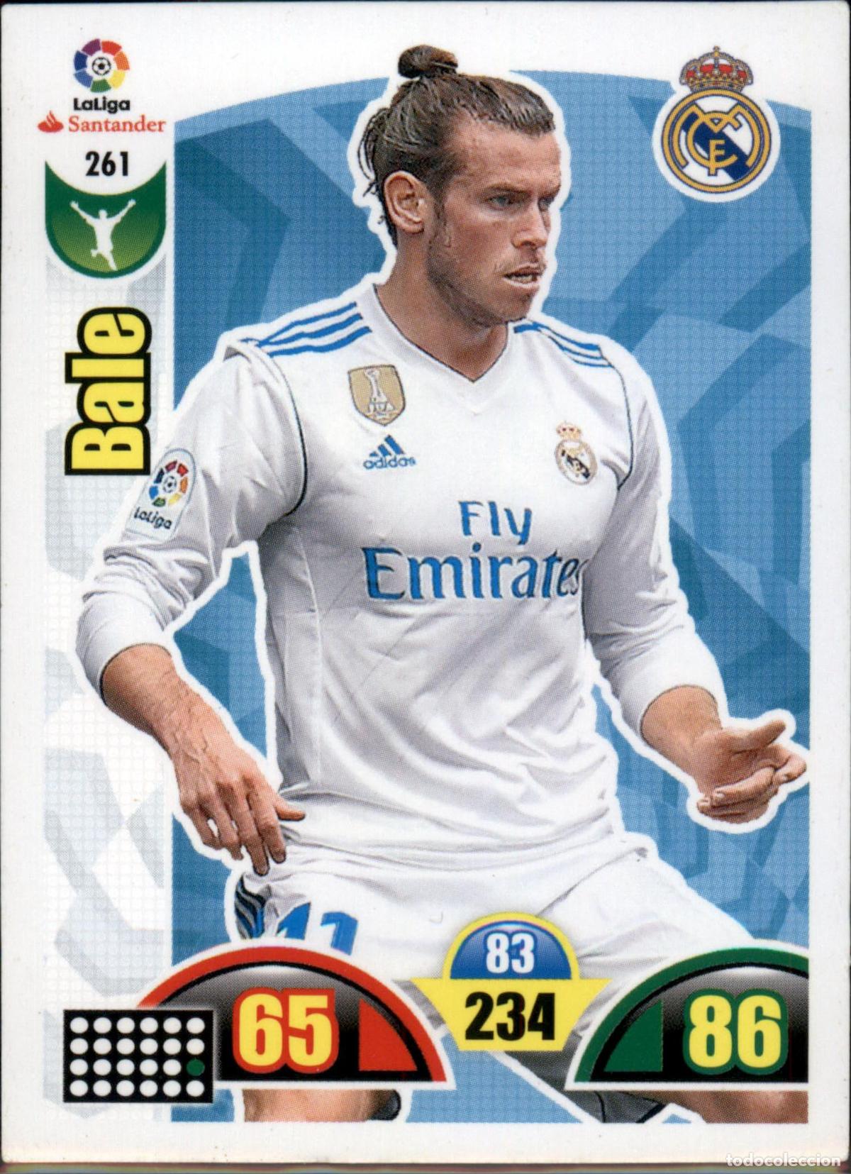 Cromos de F&uacute;tbol: Bale N&ordm; 261 Real Madrid LaLiga Santander Adrenalyn XL 2017 2018 Panini 17 18
