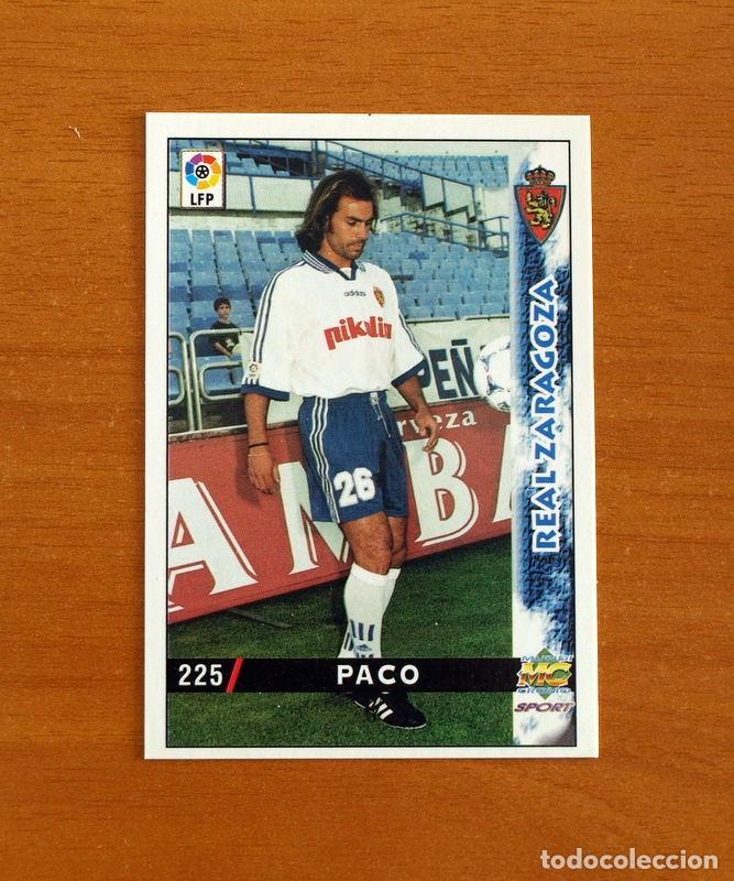 Cromos de F&uacute;tbol: Real Zaragoza - N&ordm; 225 Paco J&eacute;mez - Mundicromo Las Fichas de la Liga 1998-1999-98-99
