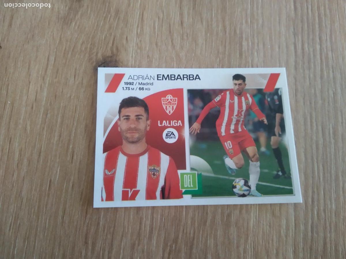 Cromos de F&uacute;tbol: 18 EMBARBA ALMERIA CROMO FUTBOL PANINI LIGA 2023-2024 EDICIONES ESTE 23-24
