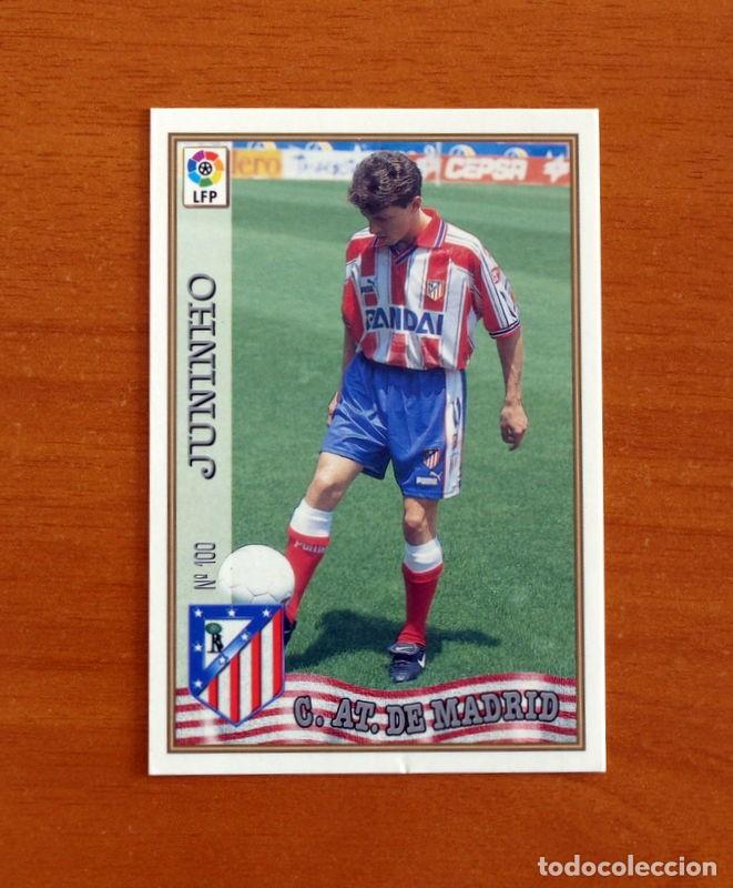 Cromos de F&uacute;tbol: Atl&eacute;tico de Madrid - N&ordm; 100 Juninho - Mundicromo ficha de la Liga 1997-1998, 97-98