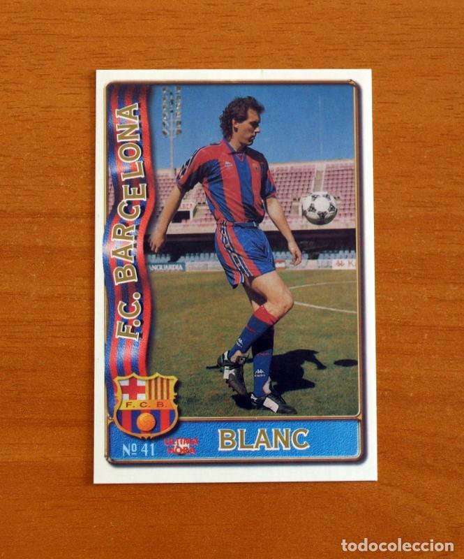 Cromos de F&uacute;tbol: Barcelona -N&ordm; 41 Blanc -&Uacute;ltima Hora -Mundicromo Las Fichas de la Liga de F&uacute;tbol 1996-1997-96-97