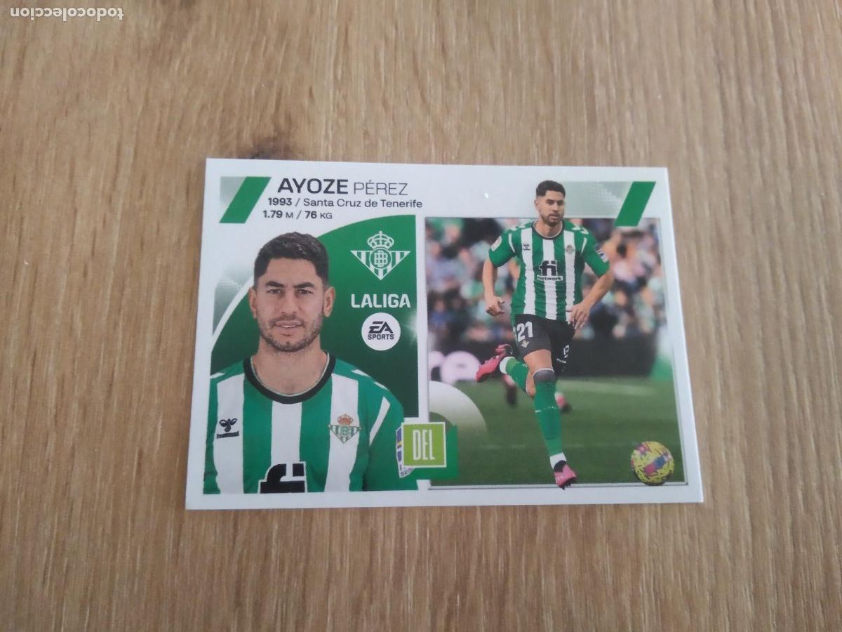 Cromos de F&uacute;tbol: 19 AYOZE BETIS CROMO FUTBOL PANINI LIGA 2023-2024 EDICIONES ESTE 23-24