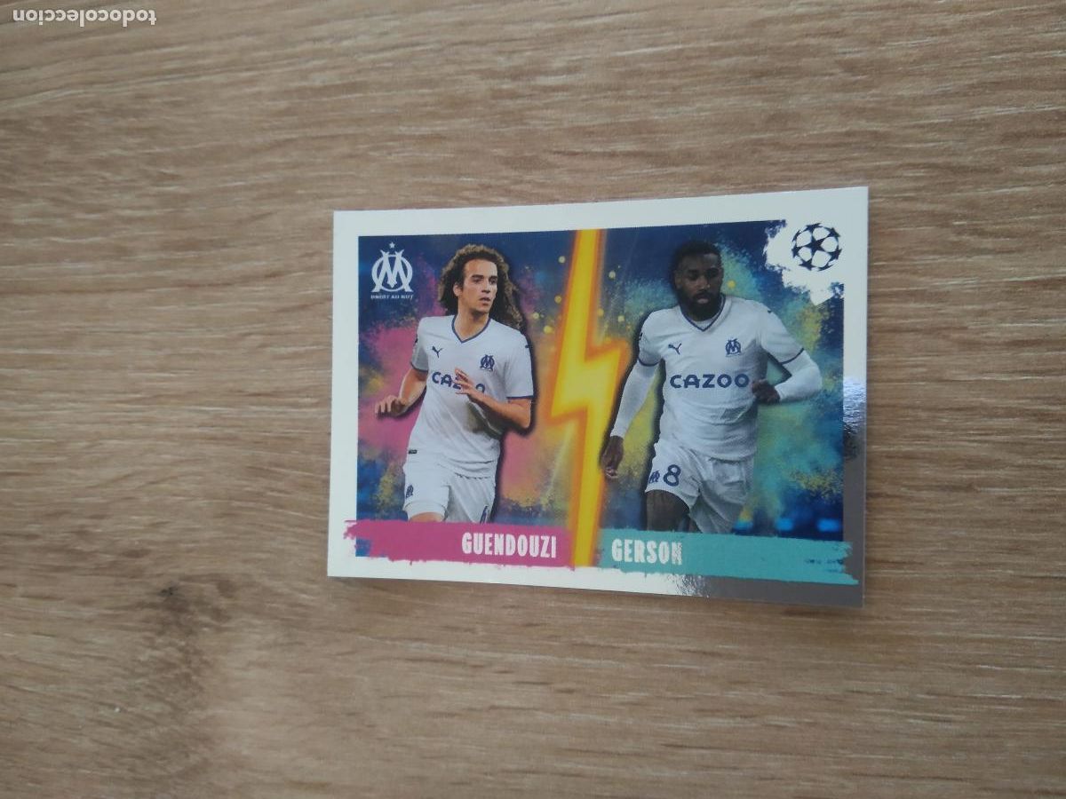 Cromos de F&uacute;tbol: 350 GUENDOUZI GERSON OLYMPIQUE MARSELLA CROMO FUTBOL UEFA CHAMPIONS LEAGUE 2022-2023 TOPPS 22-23