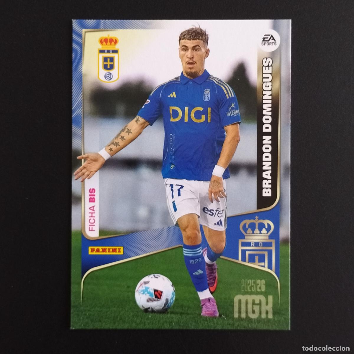 Cromos de F&uacute;tbol: MGK 287 BRANDON DOMINGUES FICHA BIS OVIEDO CROMOS ALBUM MEGACRACKS LIGA FUTBOL 2025 2026 25 26