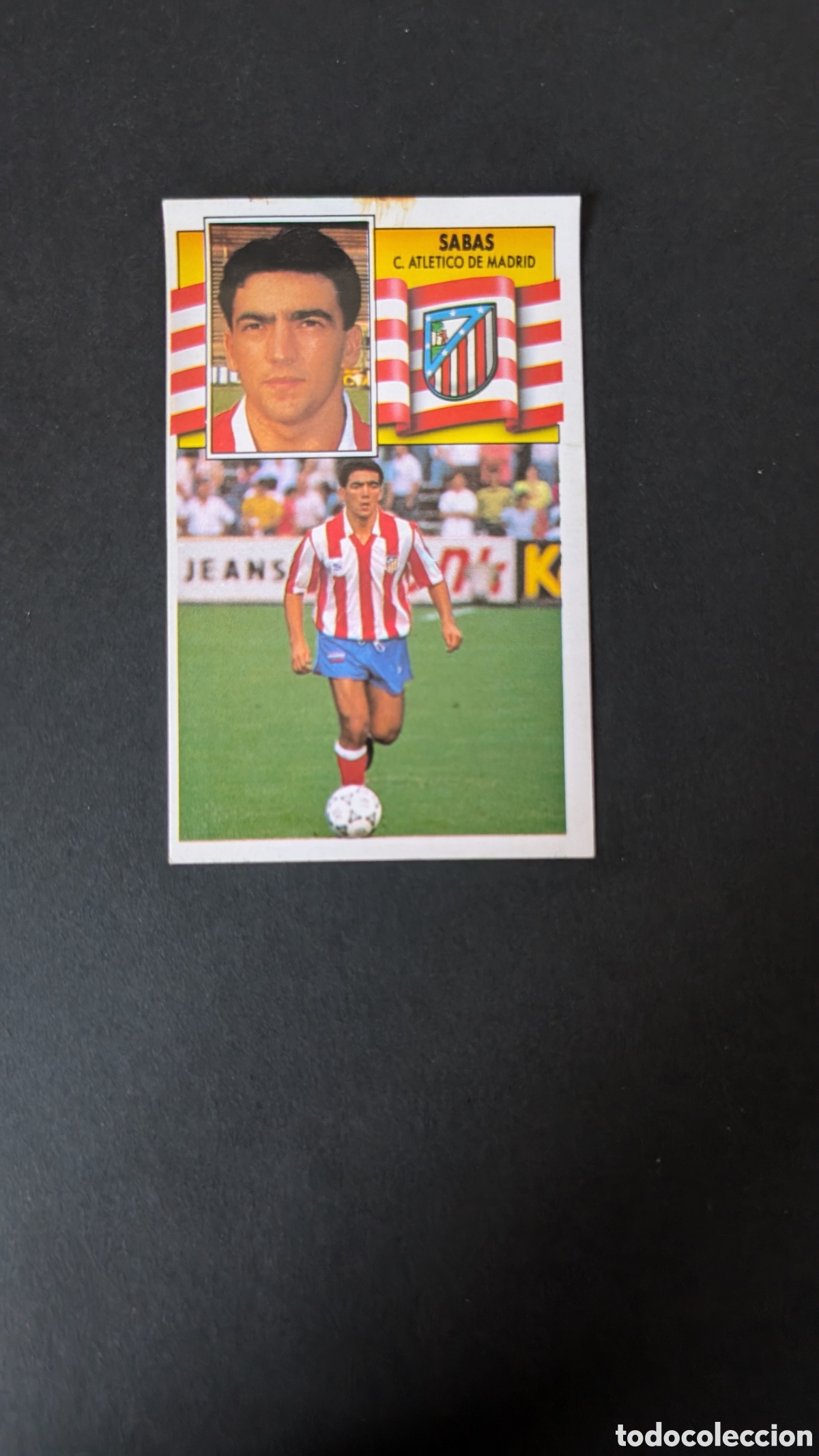 Cromos de F&uacute;tbol: L1 SABAS ATLETICO MADRID FICHAJE 7 VERSION LIGA ESTE 1990/91 90 91 DESPEGADO