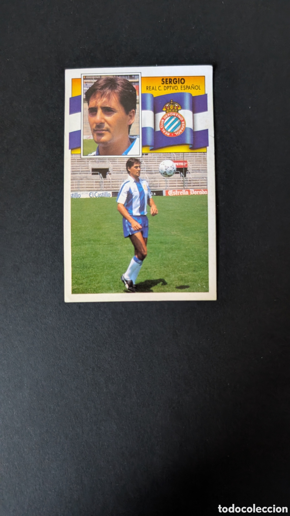 Fu&szlig;ball-Sticker: L1 SERGIO ESPA&Ntilde;OL FICHAJE 17 LIGA ESTE 1990/91 90 91 DESPEGADO