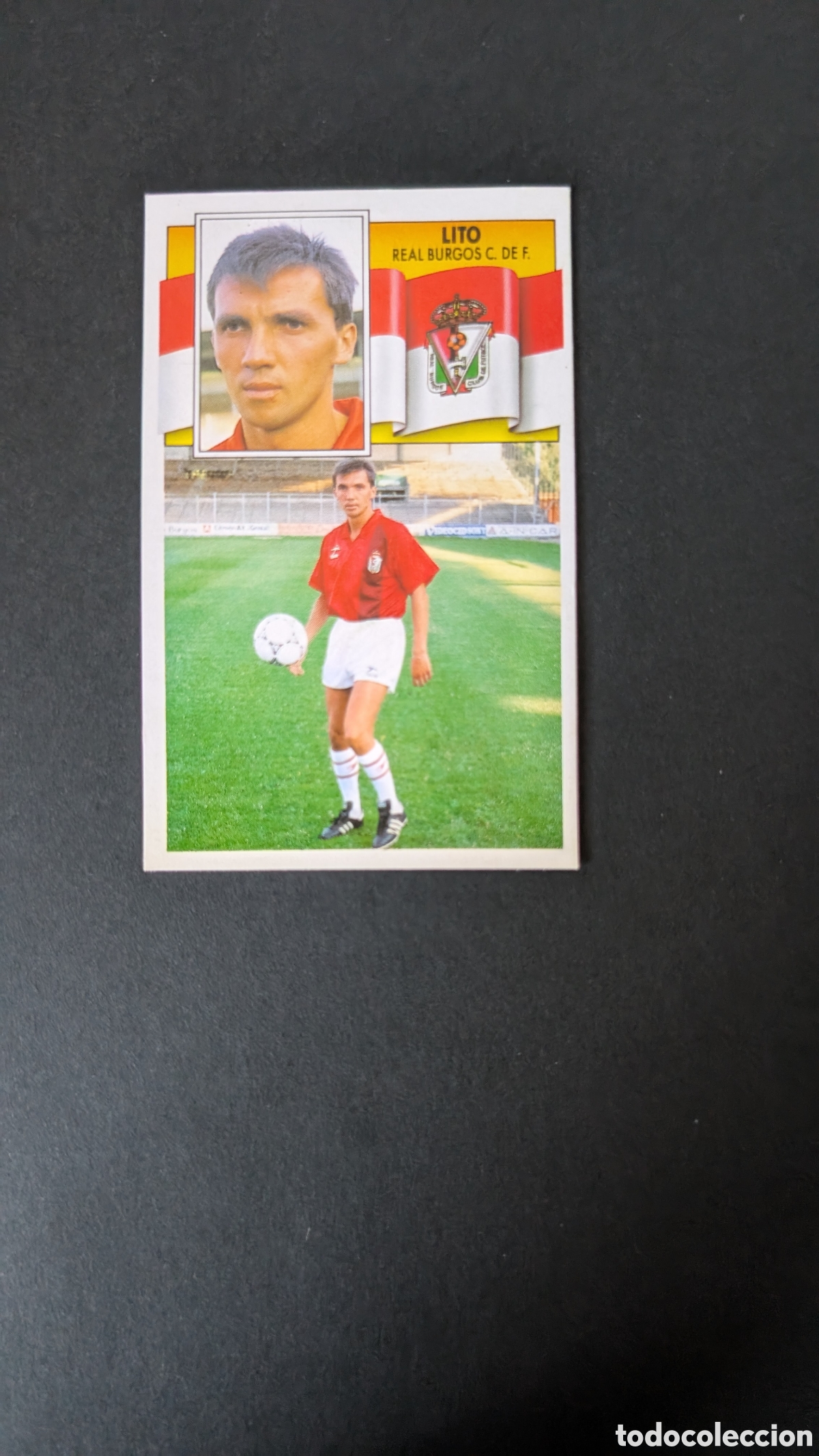 Fu&szlig;ball-Sticker: L1 LITO BURGOS FICHAJE 19 LIGA ESTE 1990/91 90 91 DESPEGADO