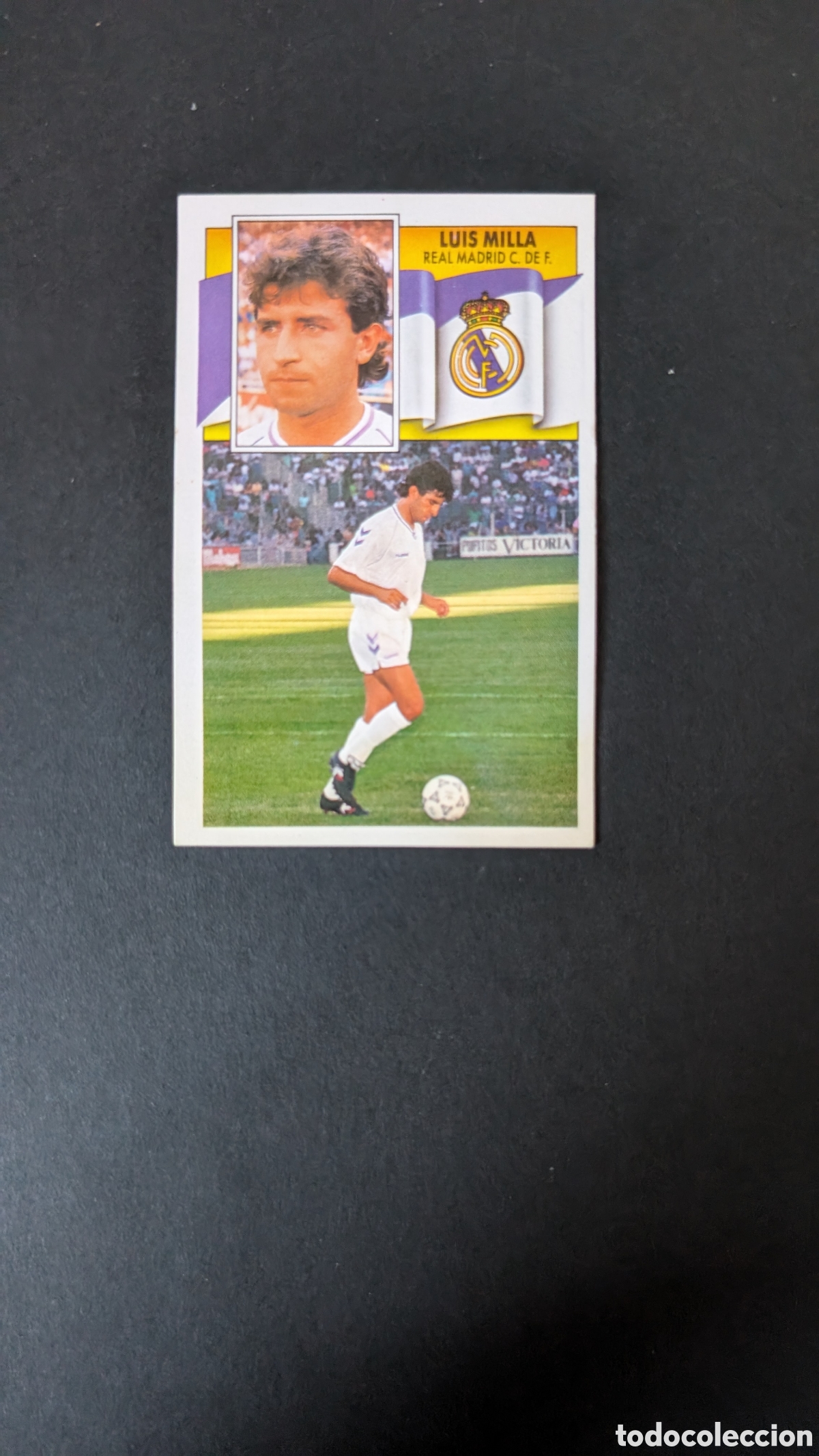 Cartes &agrave; collectionner de Football: L1 LUIS MILLA REAL MADRID FICHAJE 35 LIGA ESTE 1990/91 90 91 DESPEGADO