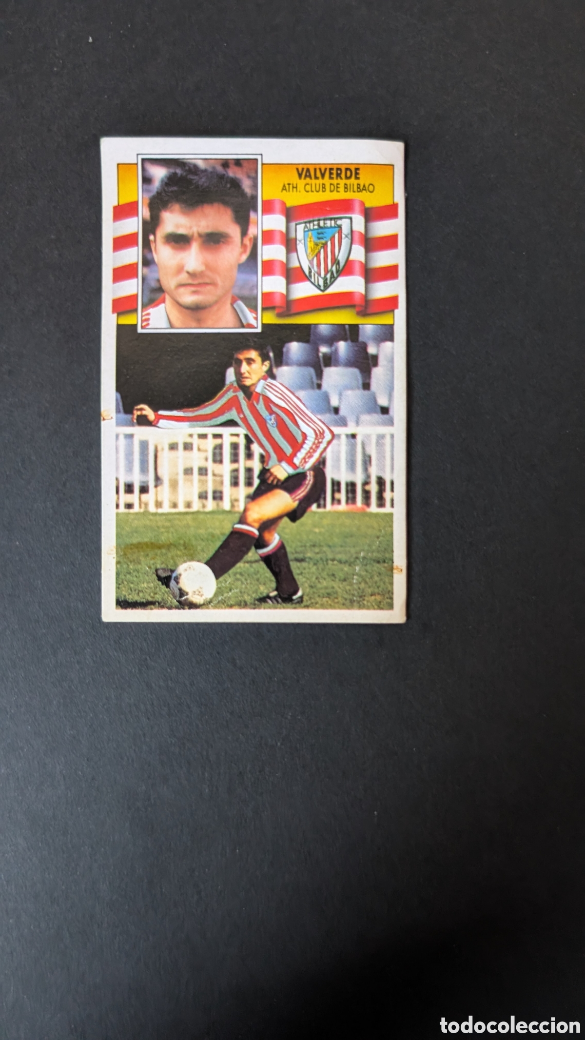 Cartes &agrave; collectionner de Football: L1 VALVERDE BILBAO FICHAJE 36 LIGA ESTE 1990/91 90 91 DESPEGADO