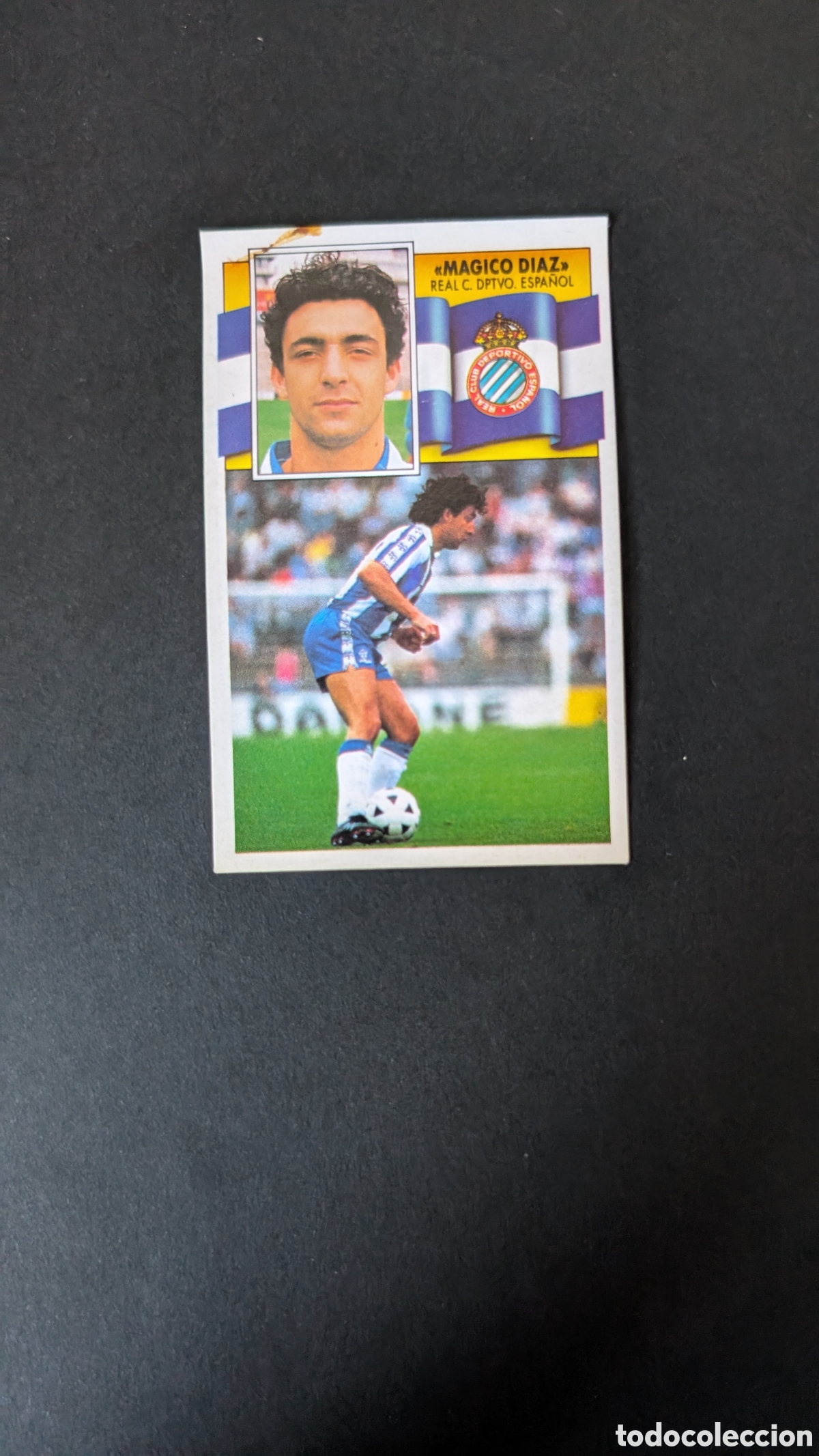 Figurine di Calcio: L1 MAGICO DIAZ ESPA&Ntilde;OL COLOCA LIGA ESTE 1990/91 90 91 DESPEGADO