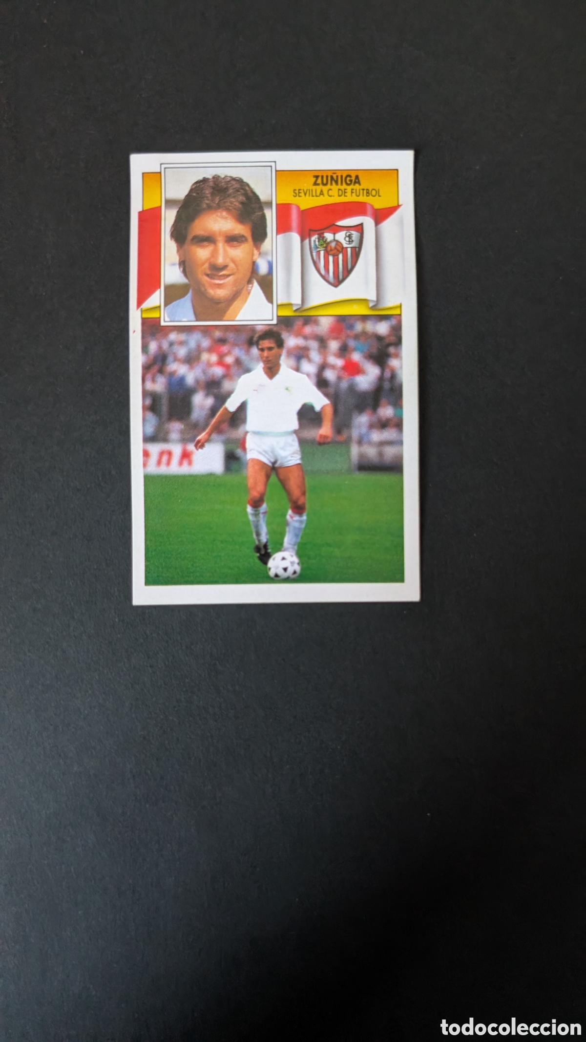 Figurine di Calcio: L1 ZU&Ntilde;IGA SEVILLA COLOCA LIGA ESTE 1990/91 90 91 DESPEGADO