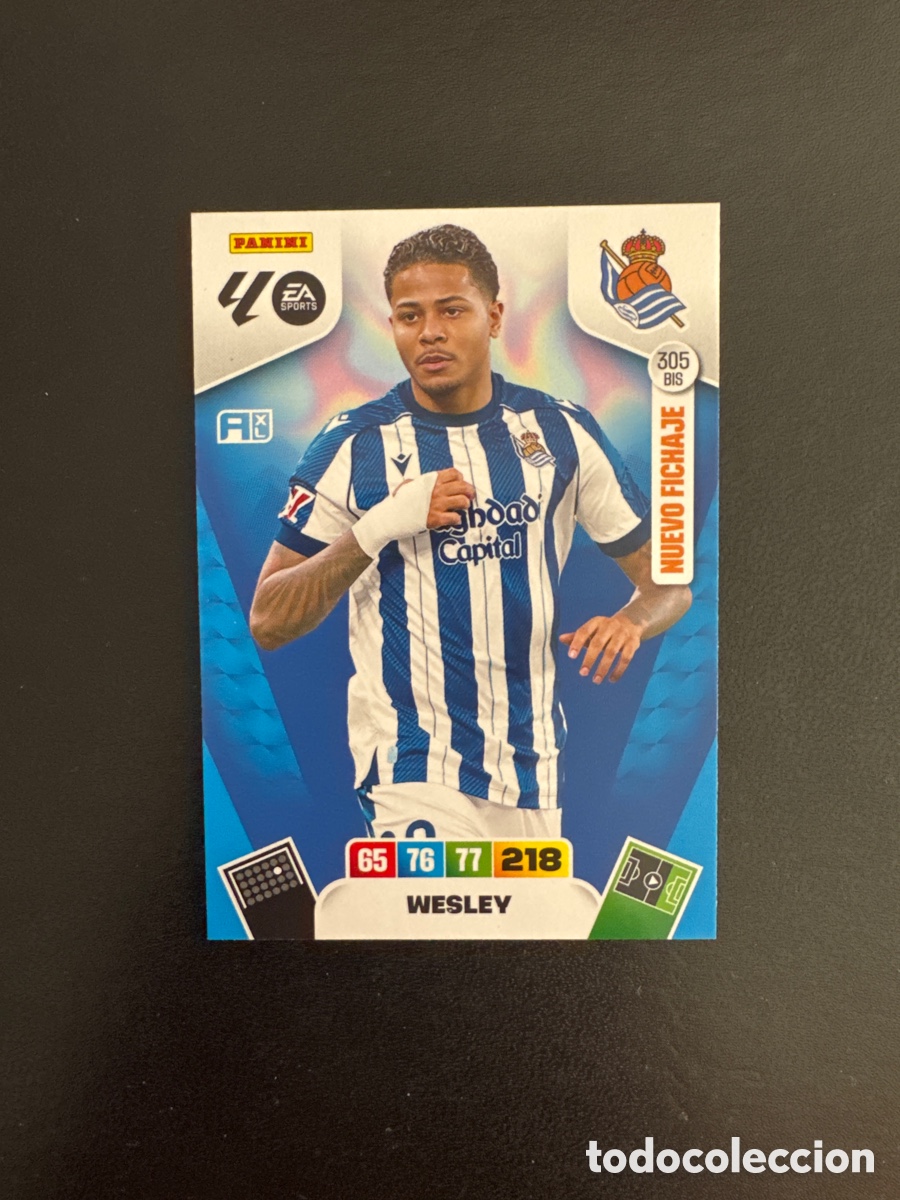 Cromos de F&uacute;tbol: WESLEY REAL SOCIEDAD NUMERO 305 BIS ADRENALYN 2025 2026
