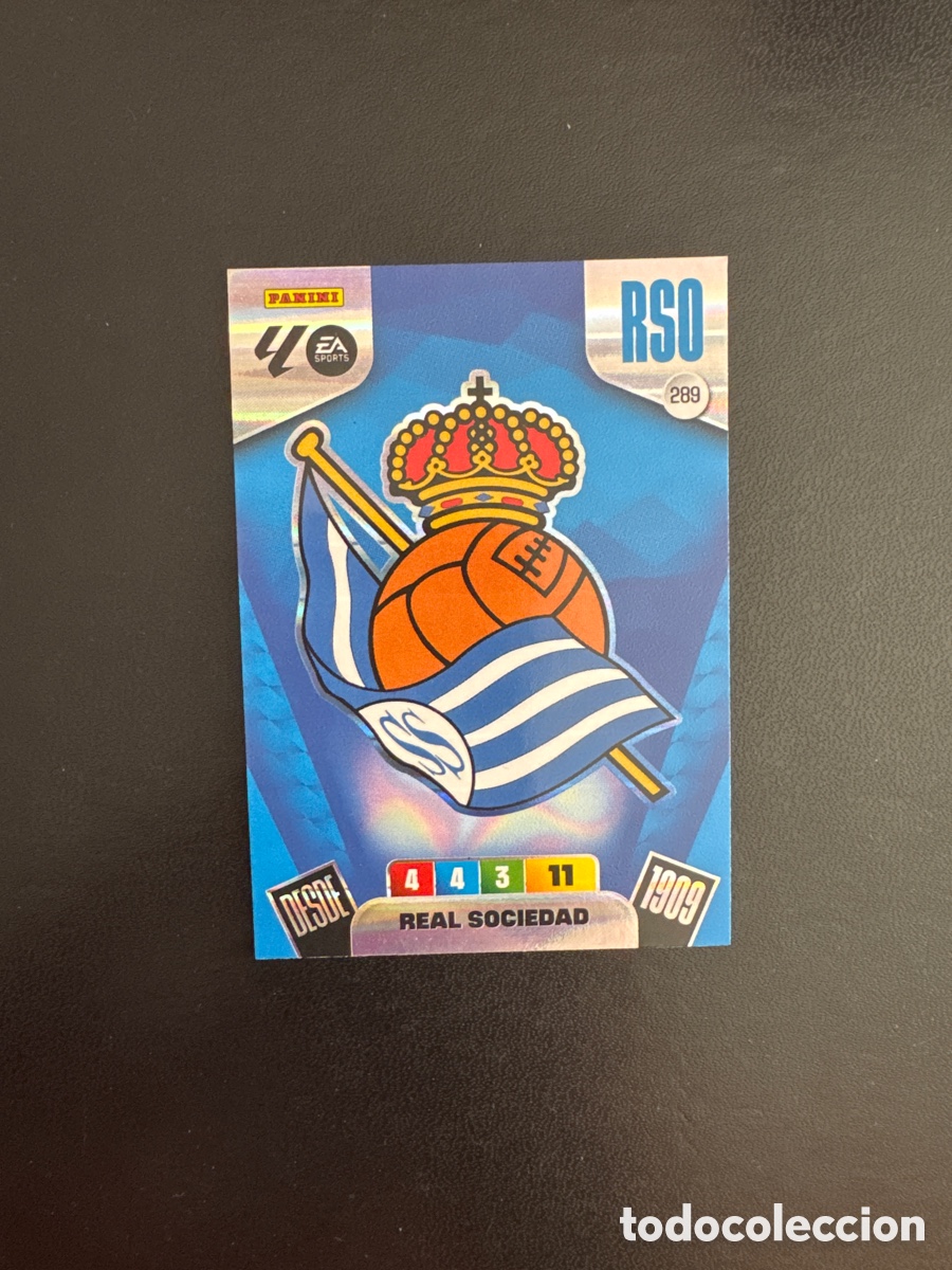 Cromos de F&uacute;tbol: ESCUDO REAL SOCIEDAD NUMERO 289 ADRENALYN 2025 2026